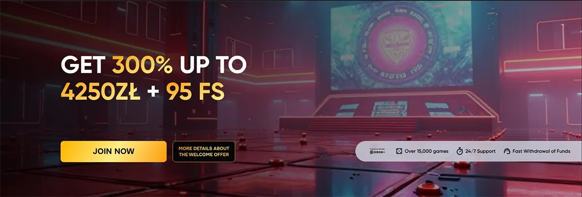 Casino banner offering 