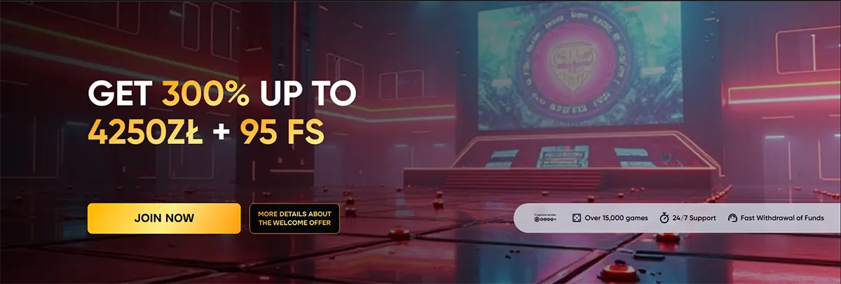 Casino banner offering 